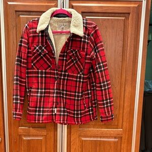 NWOT Plaid Sherpa-Lined Women's Jacket